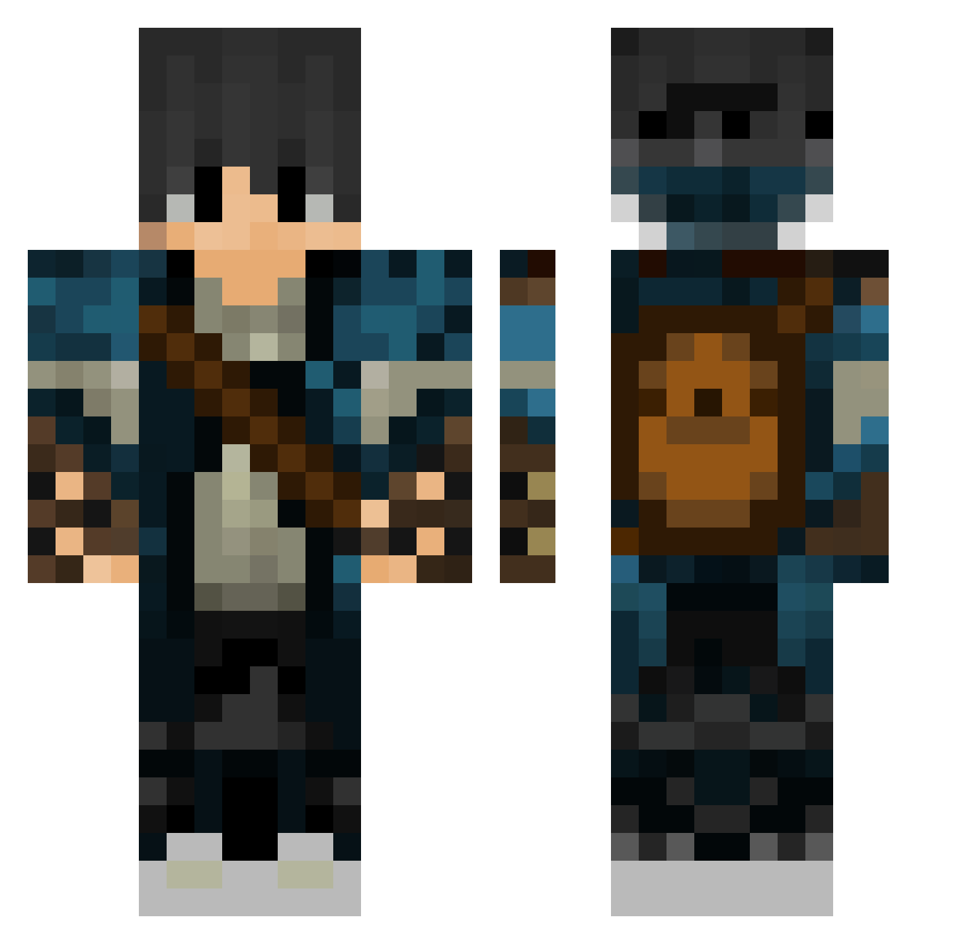 KnownAsAtharva Minecraft skin, front and back view
