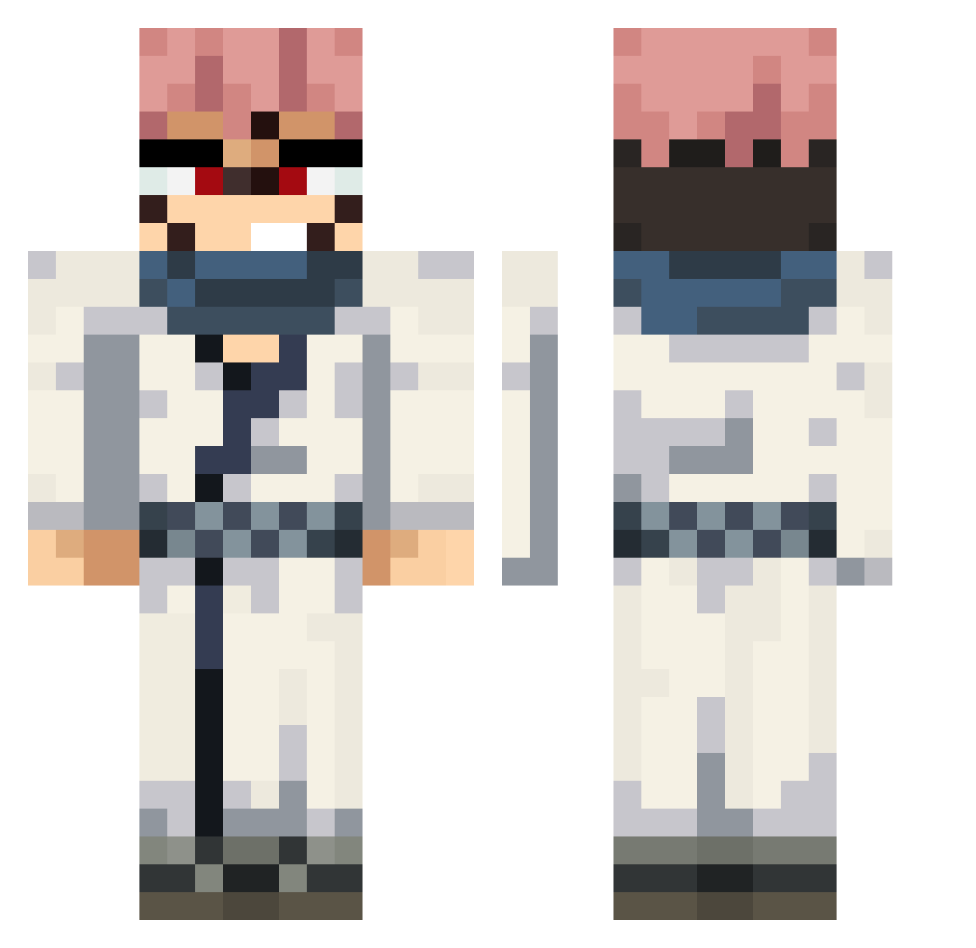 Impermissas Minecraft skin, front and back view