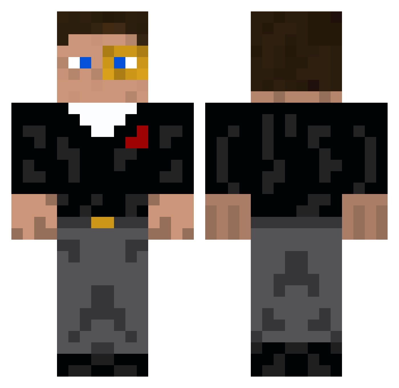 Mr_Paulus Minecraft skin, front and back view