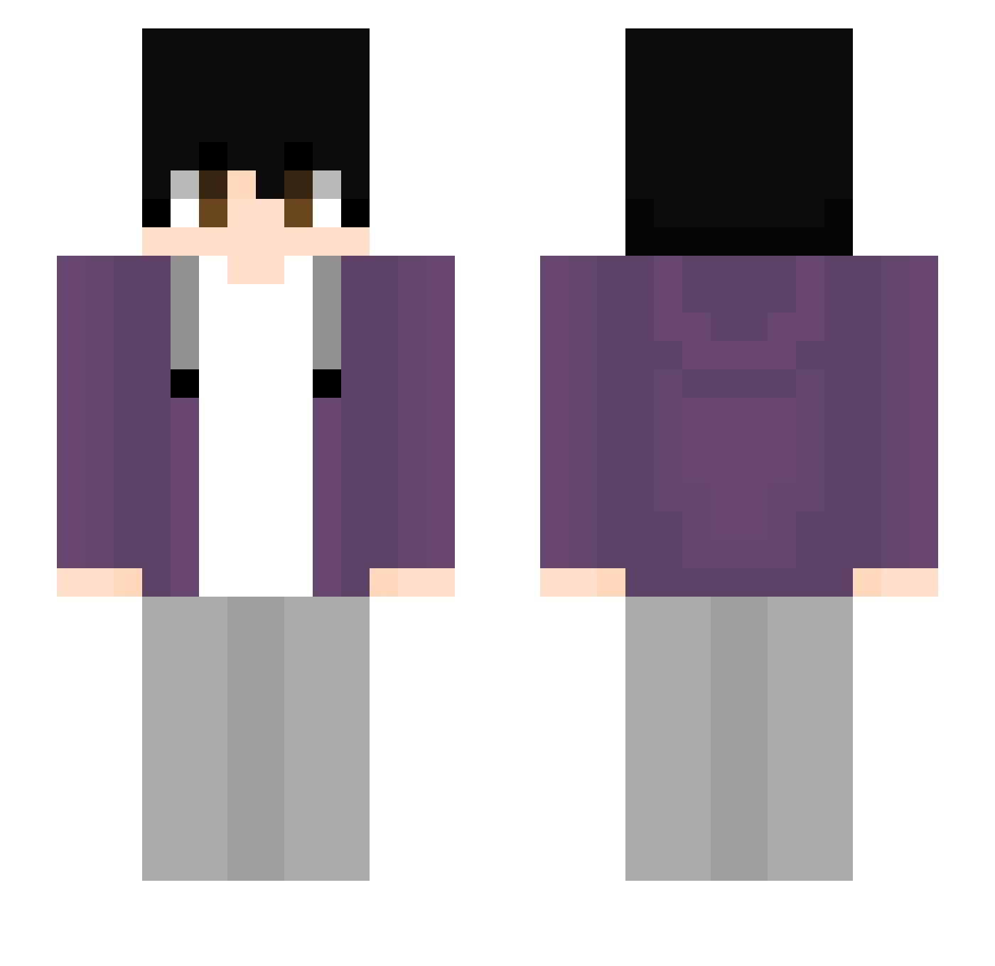 s1ruu Minecraft skin, front and back view