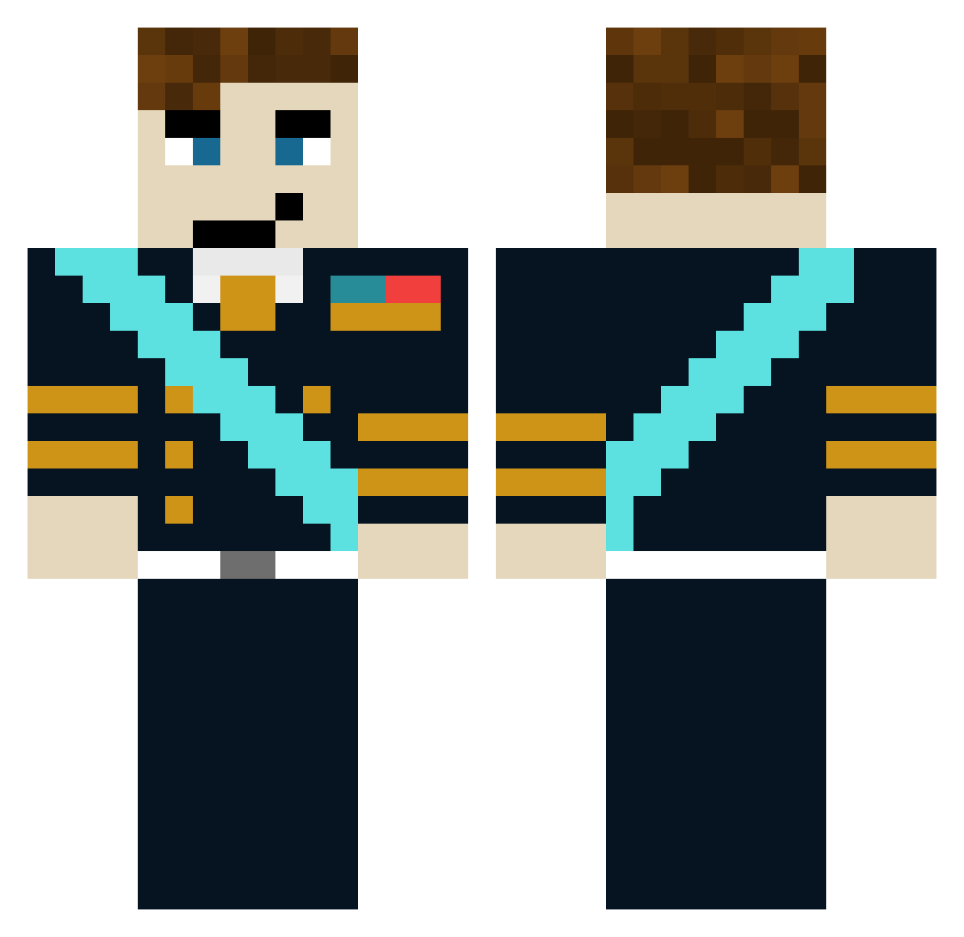 bufo121 Minecraft skin, front and back view