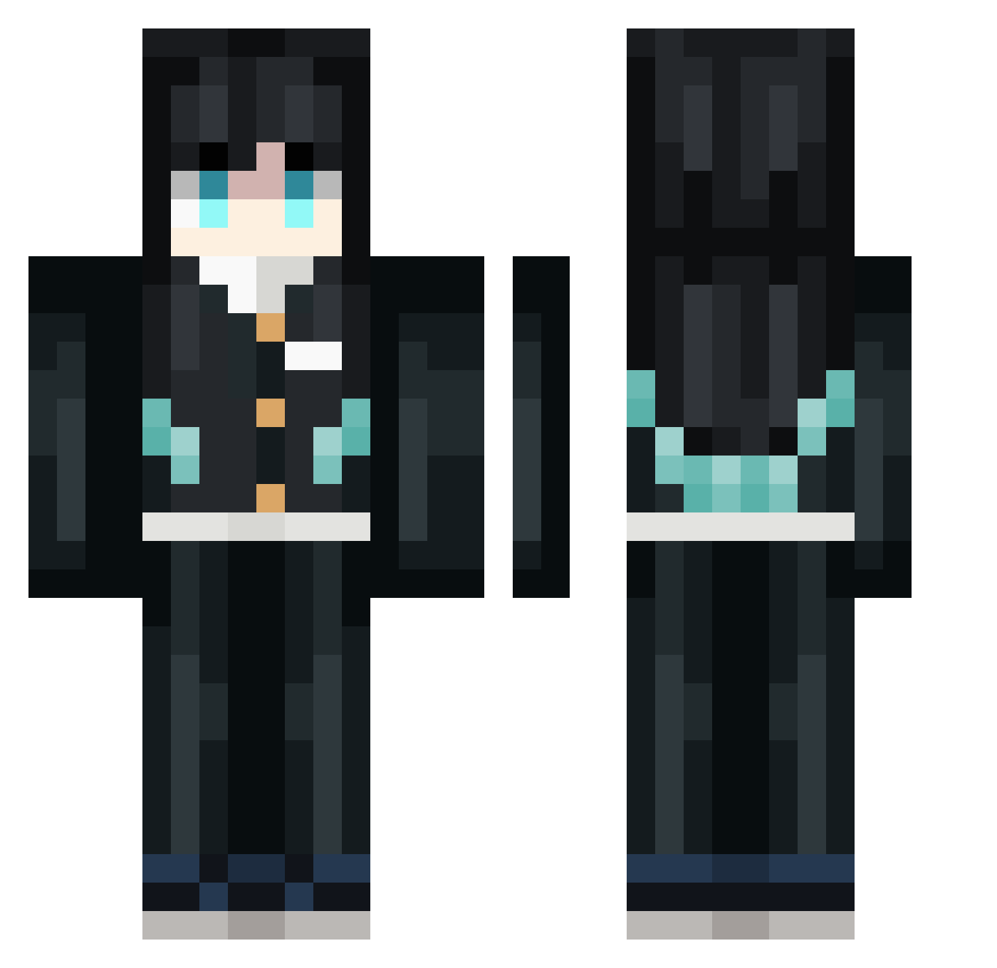 opp333 Minecraft skin, front and back view