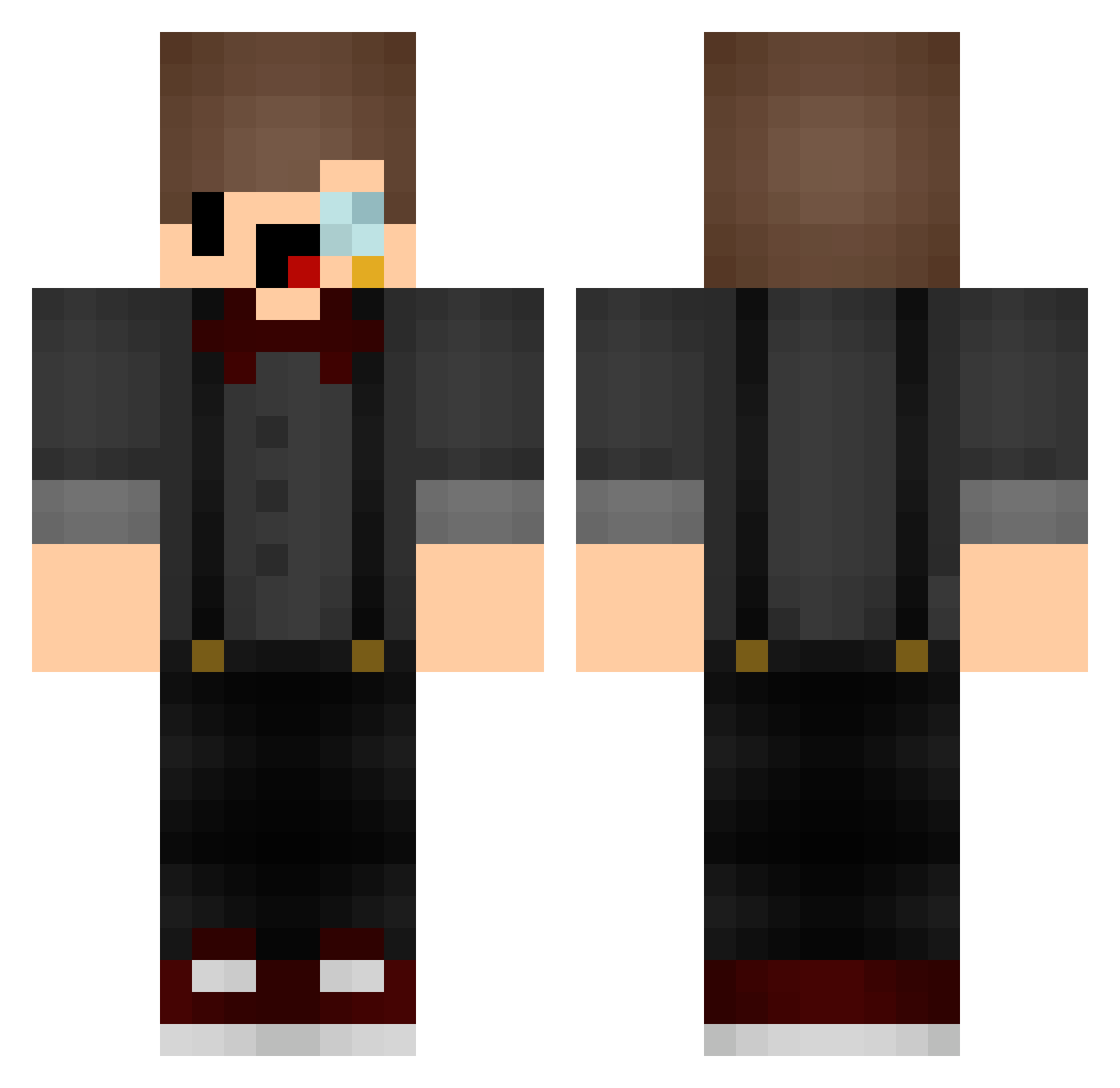 K4ranh Minecraft skin, front and back view