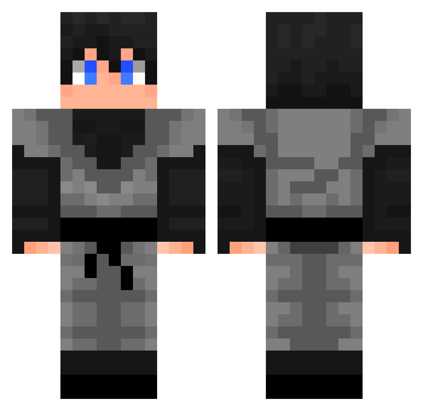 chciwiec Minecraft skin, front and back view