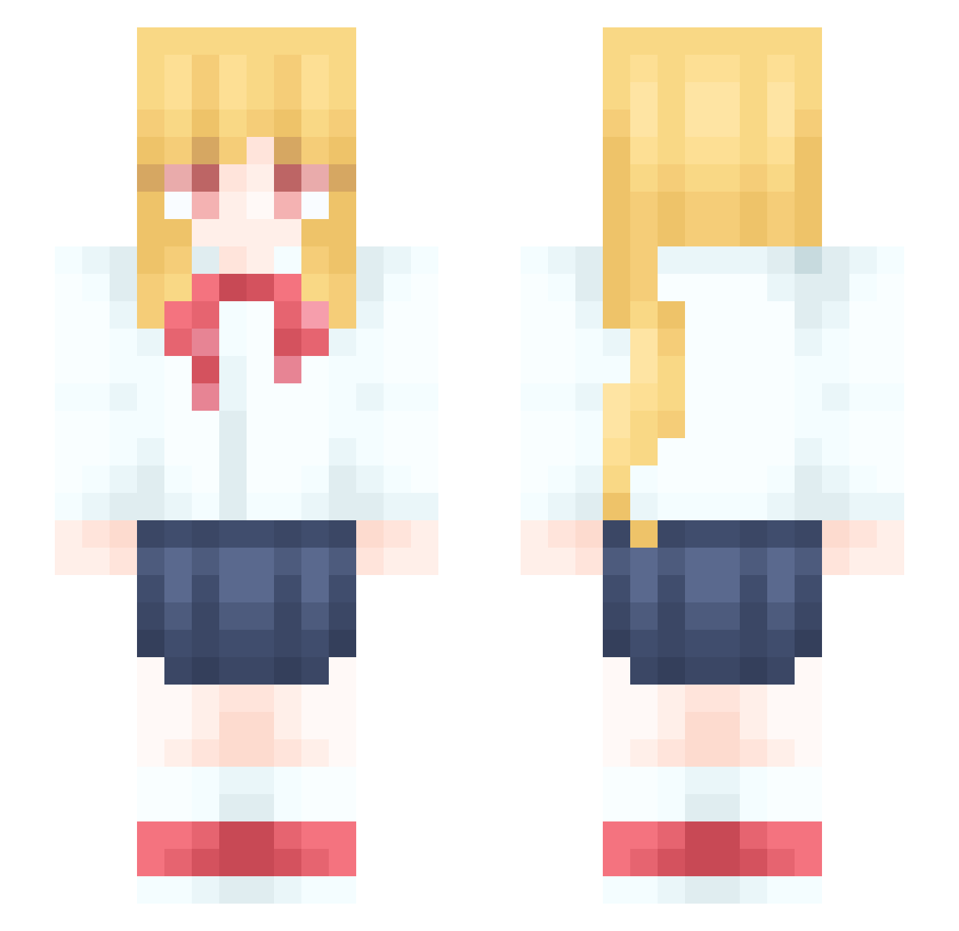 sln4 Minecraft skin, front and back view