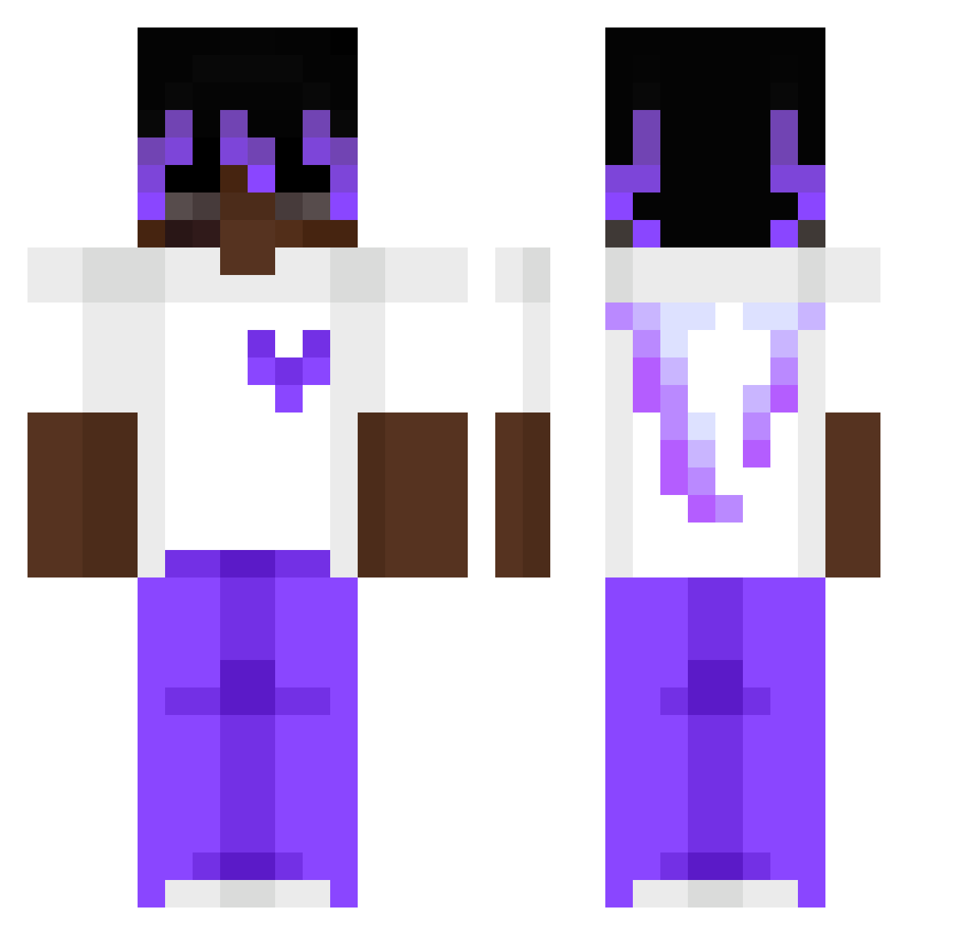 zPrestige12 Minecraft skin, front and back view