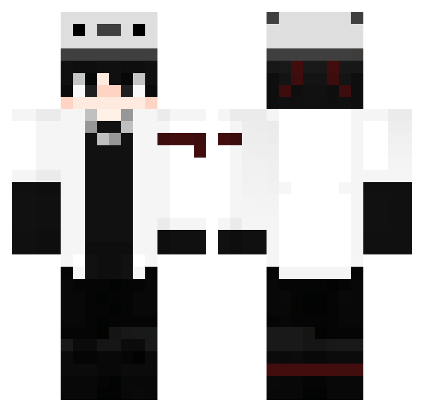 JaPavel Minecraft skin, front and back view