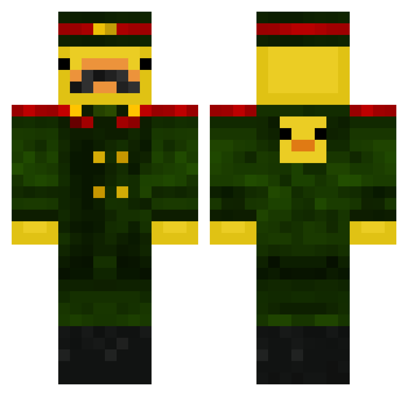 anwesend_ Minecraft skin, front and back view