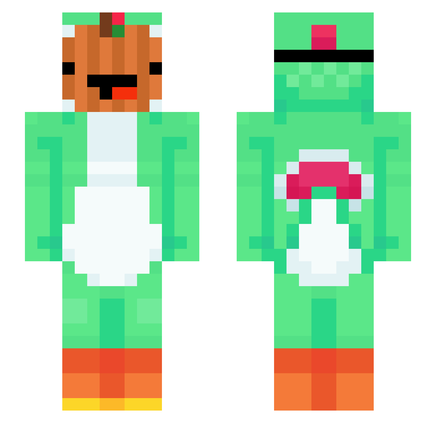 souzt Minecraft skin, front and back view