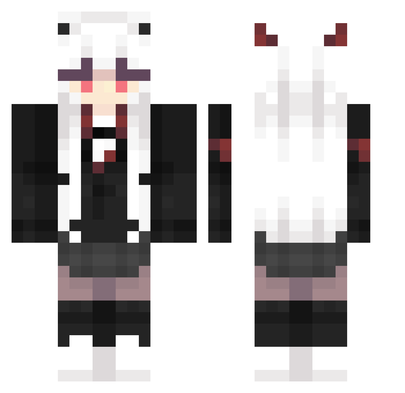 Zero_More Minecraft skin, front and back view