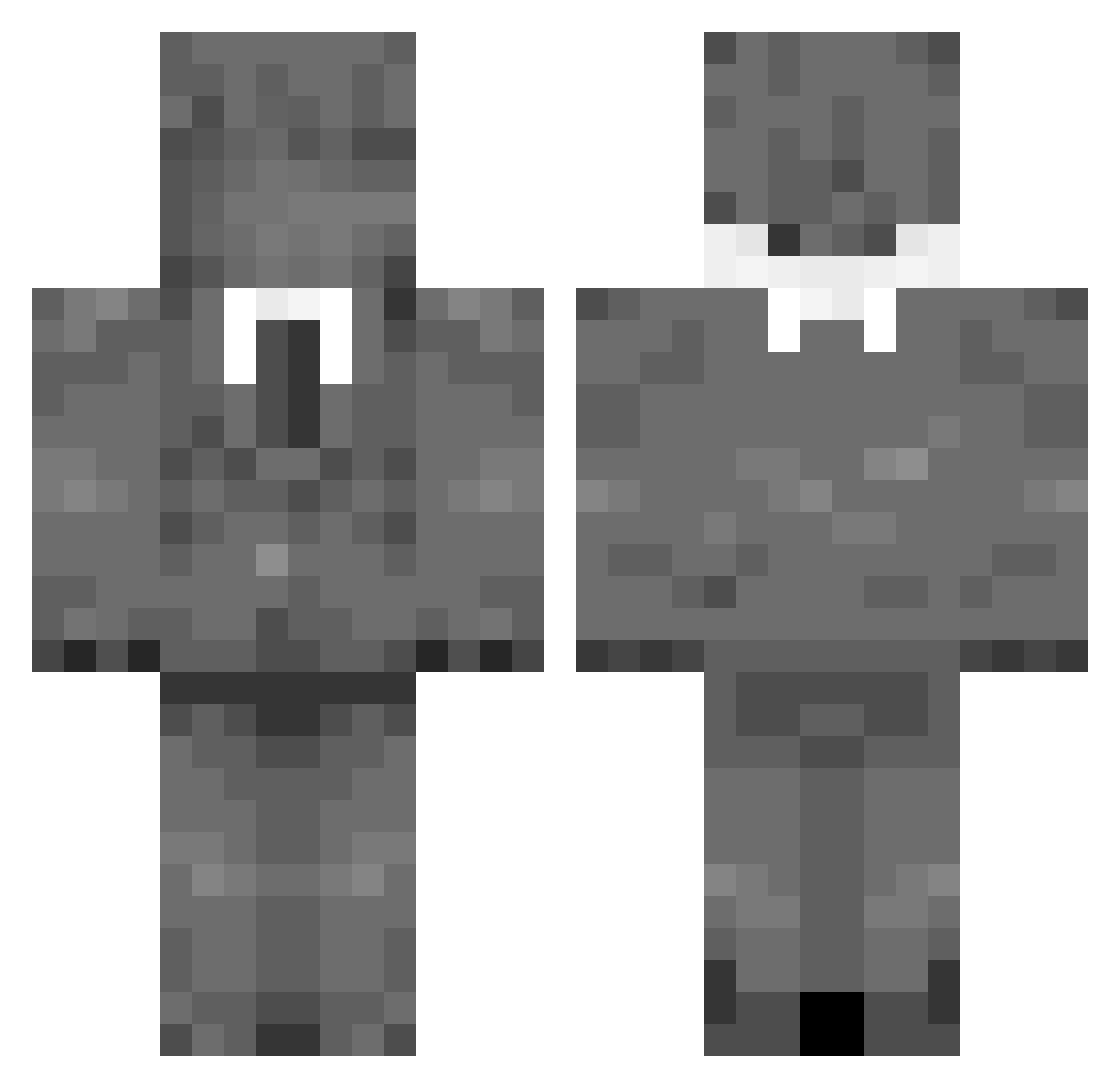 failvan Minecraft skin, front and back view