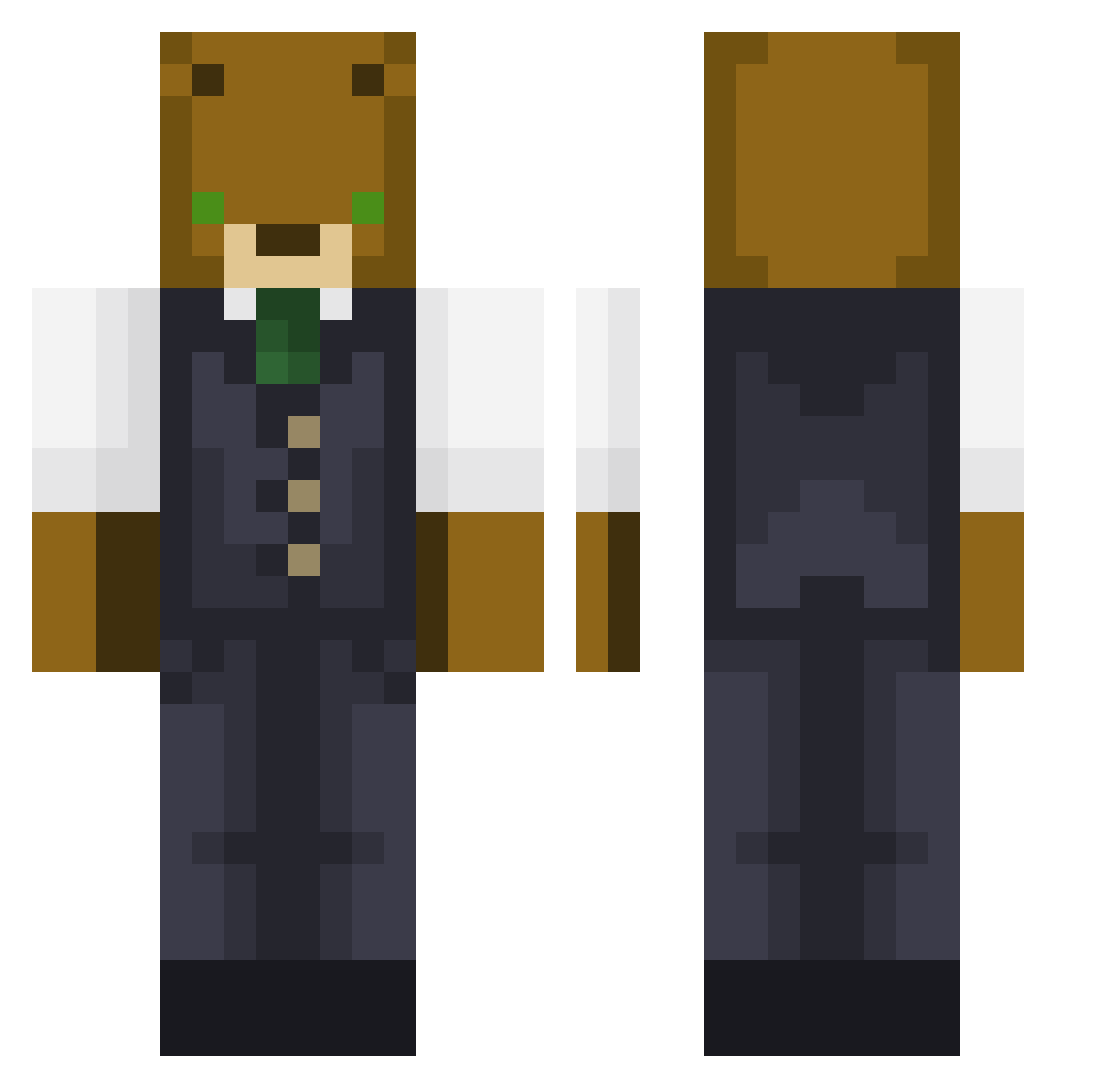 DopHue Minecraft skin, front and back view