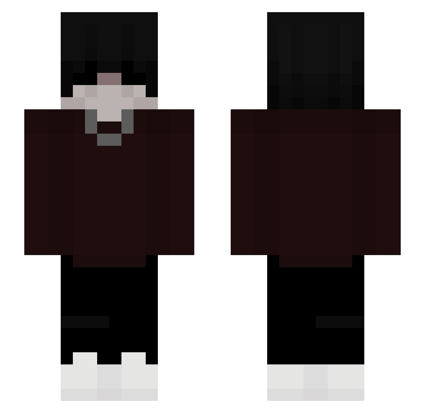 Fla10 Minecraft skin, front and back view