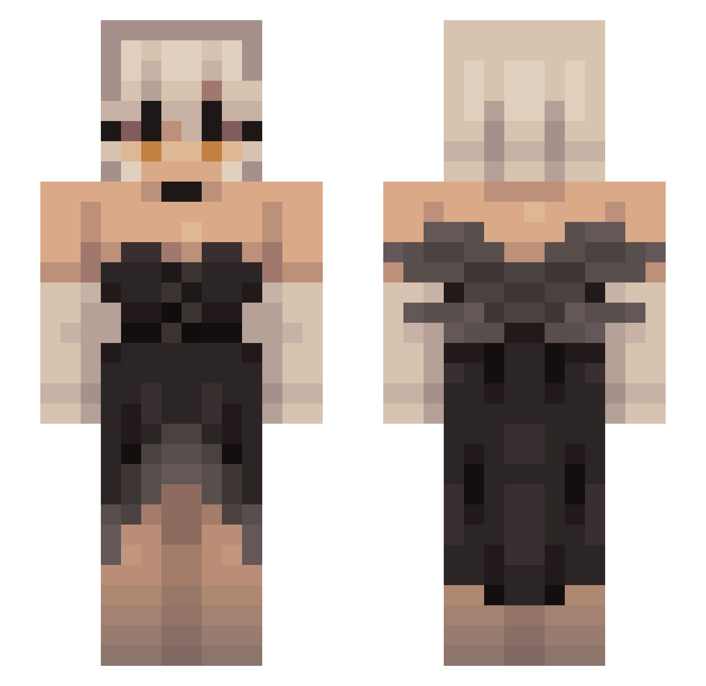 WrathoftheTide Minecraft skin, front and back view