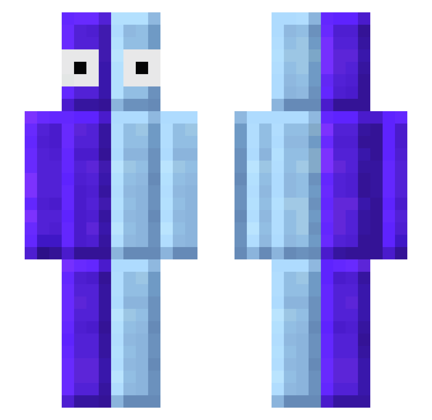 totorapate Minecraft skin, front and back view