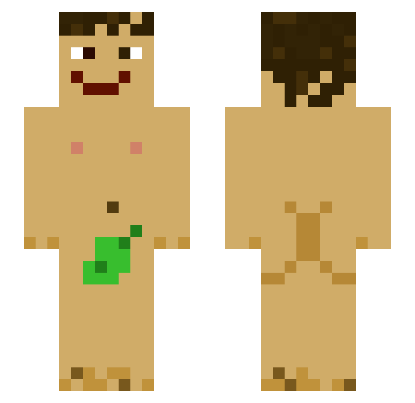 Scofowy Minecraft skin, front and back view