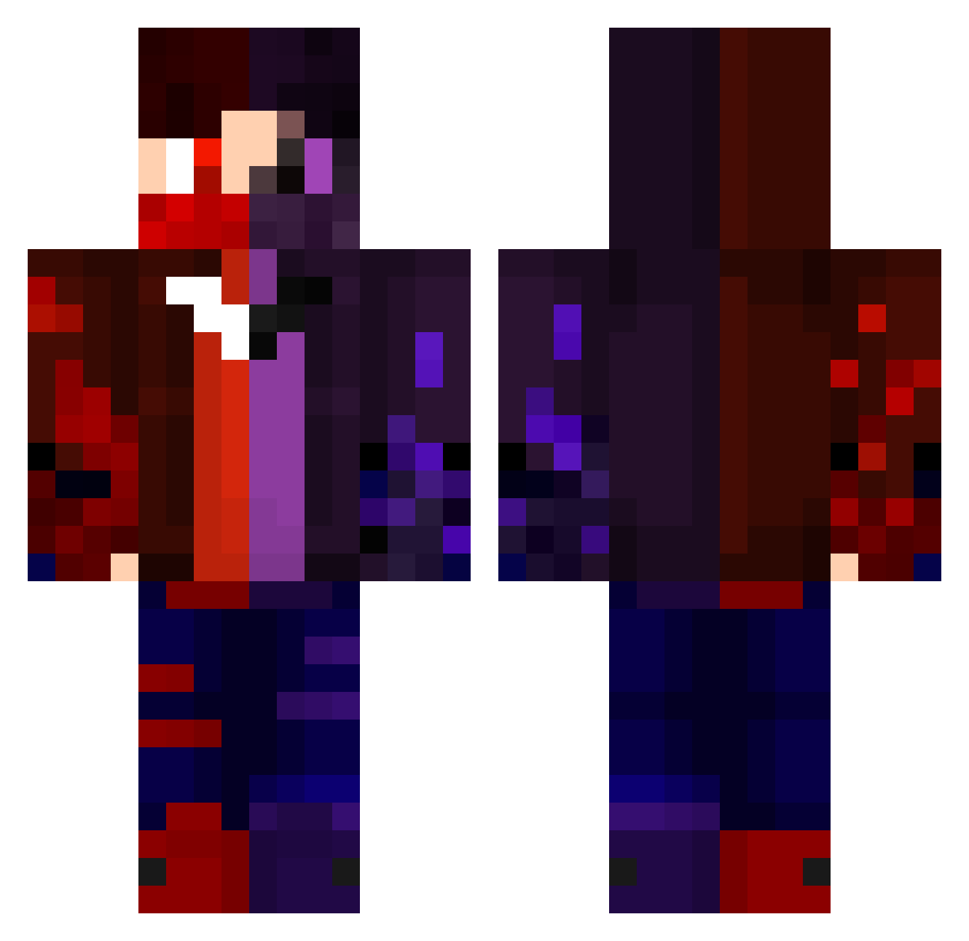 gbastudent1 Minecraft skin, front and back view