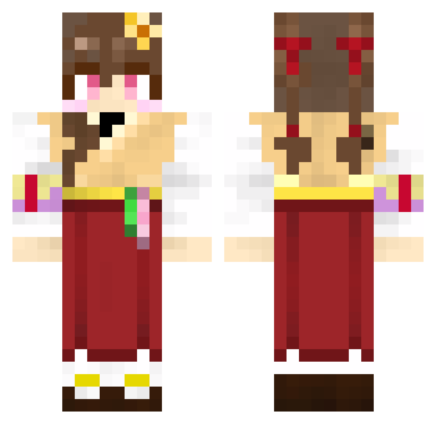 wwwzzz Minecraft skin, front and back view