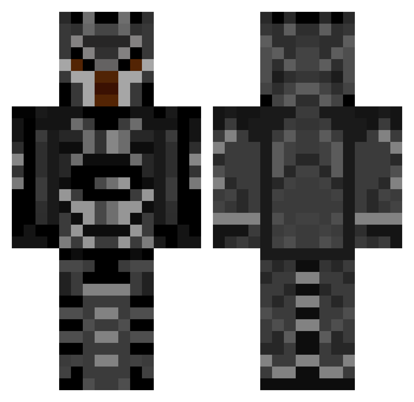 Rece00 Minecraft skin, front and back view