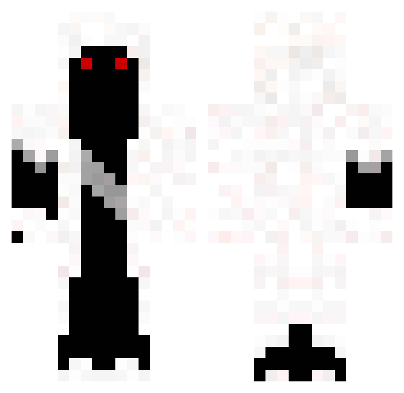 KaarismHatik Minecraft skin, front and back view