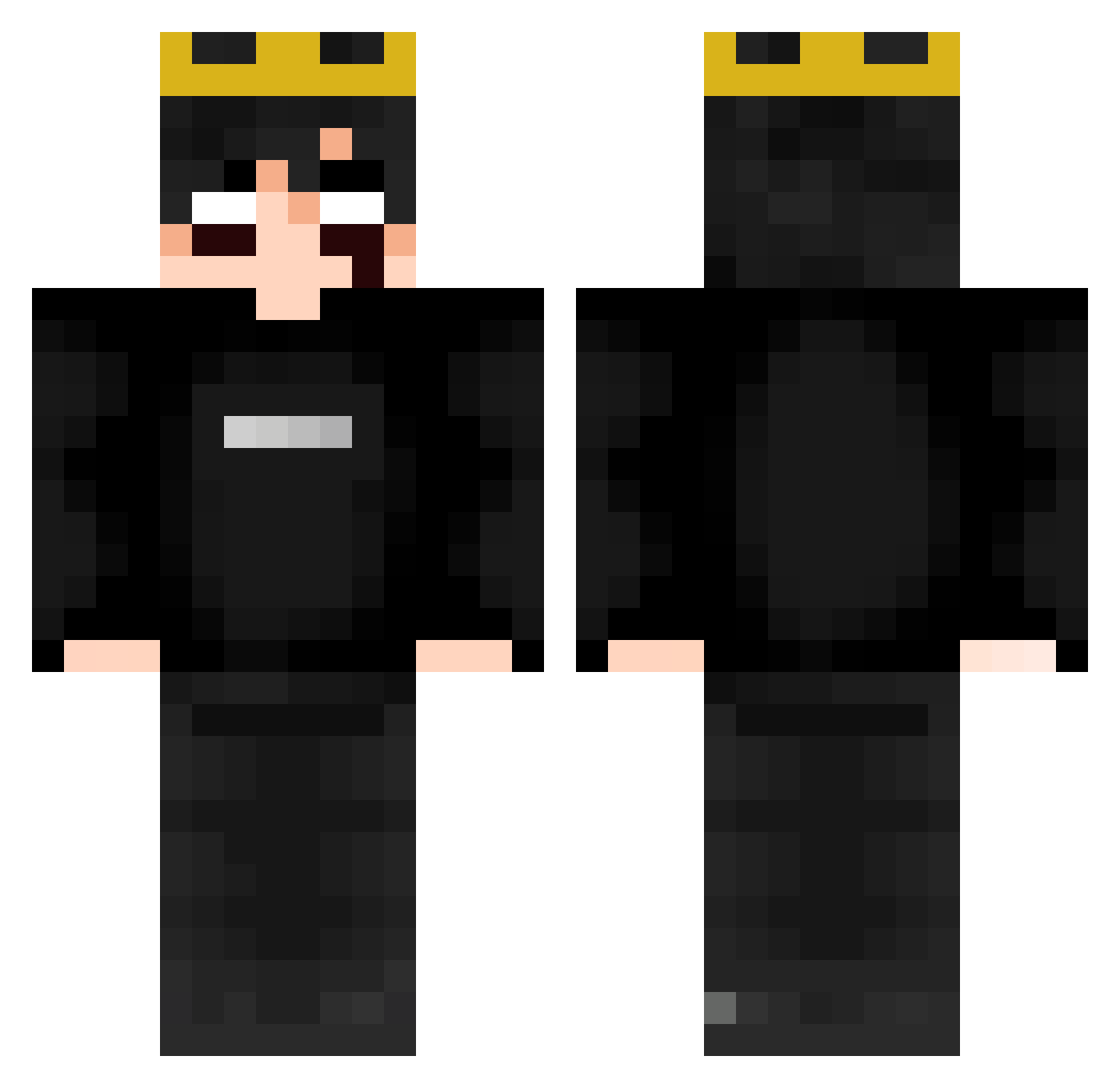 Valors Minecraft skin, front and back view