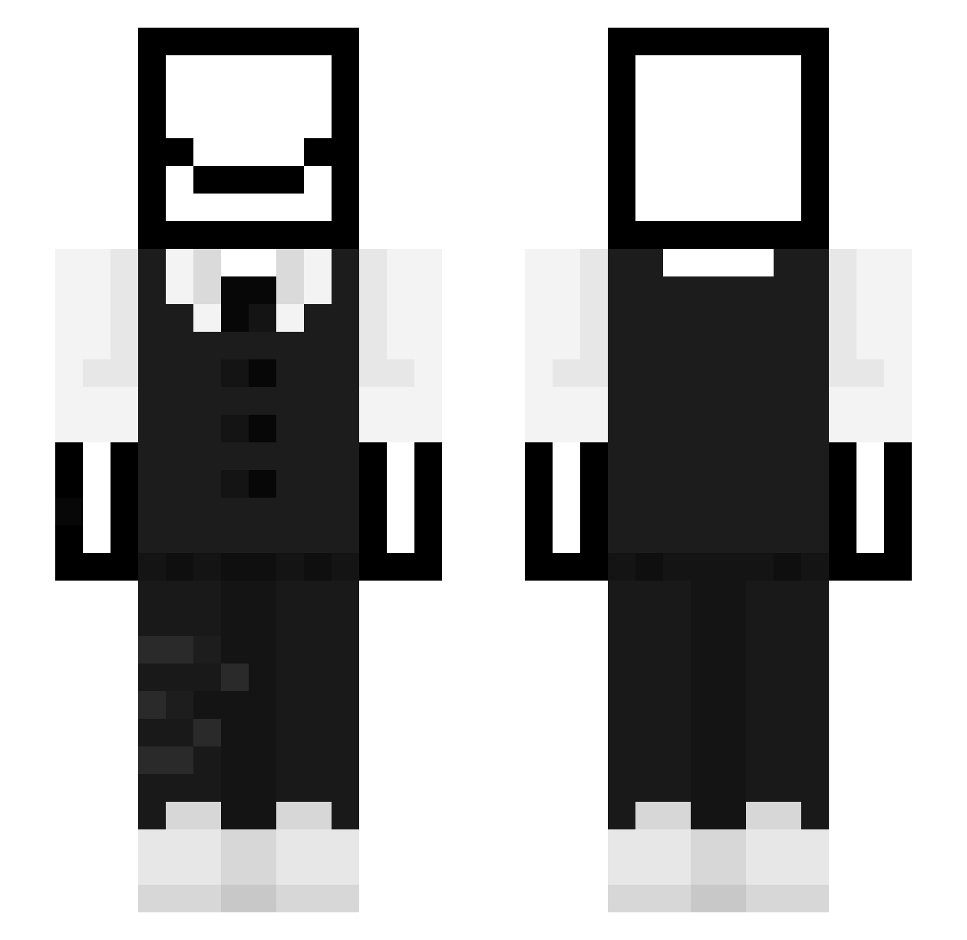 Symetric__ Minecraft skin, front and back view