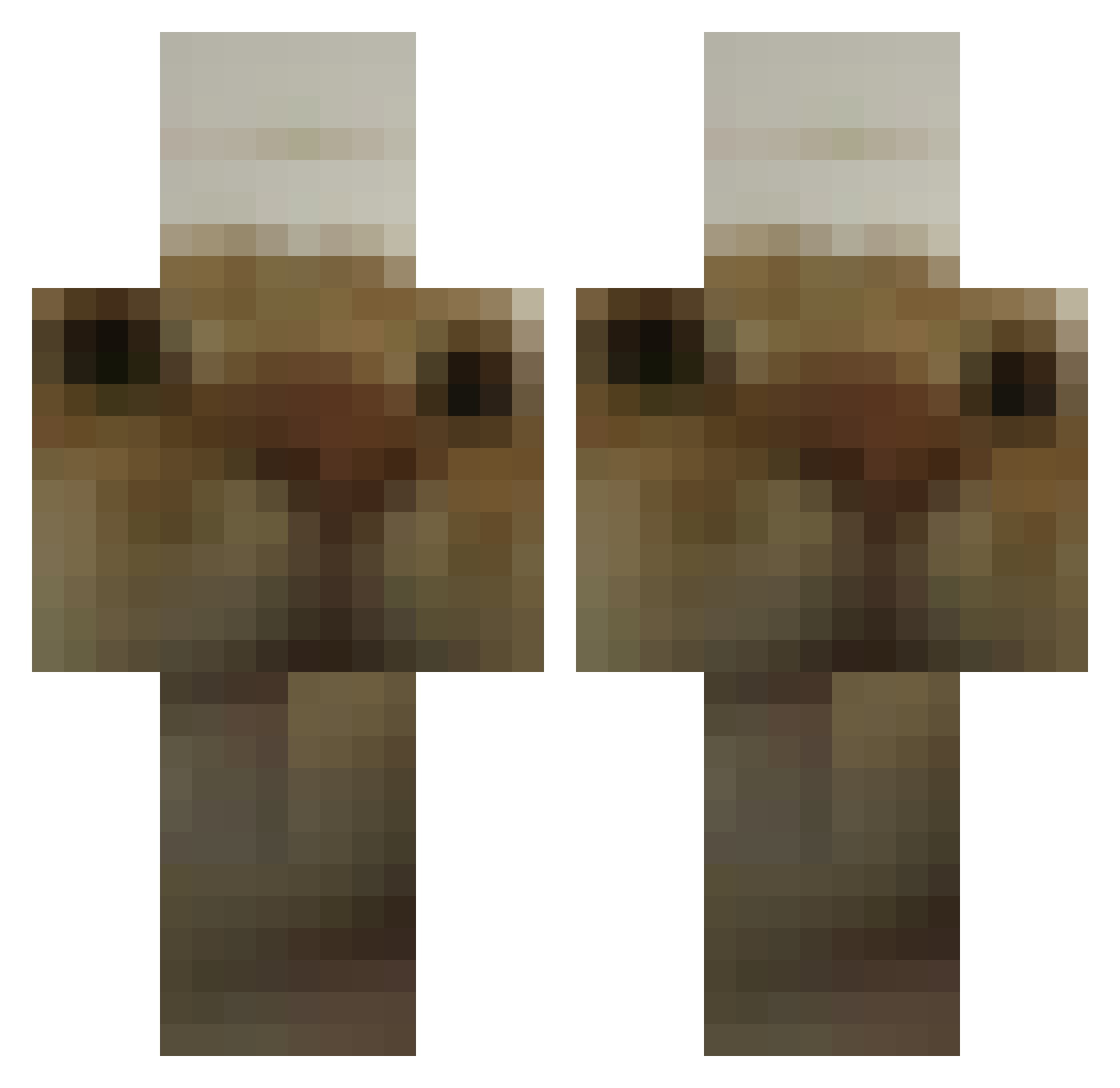 catfood60 Minecraft skin, front and back view
