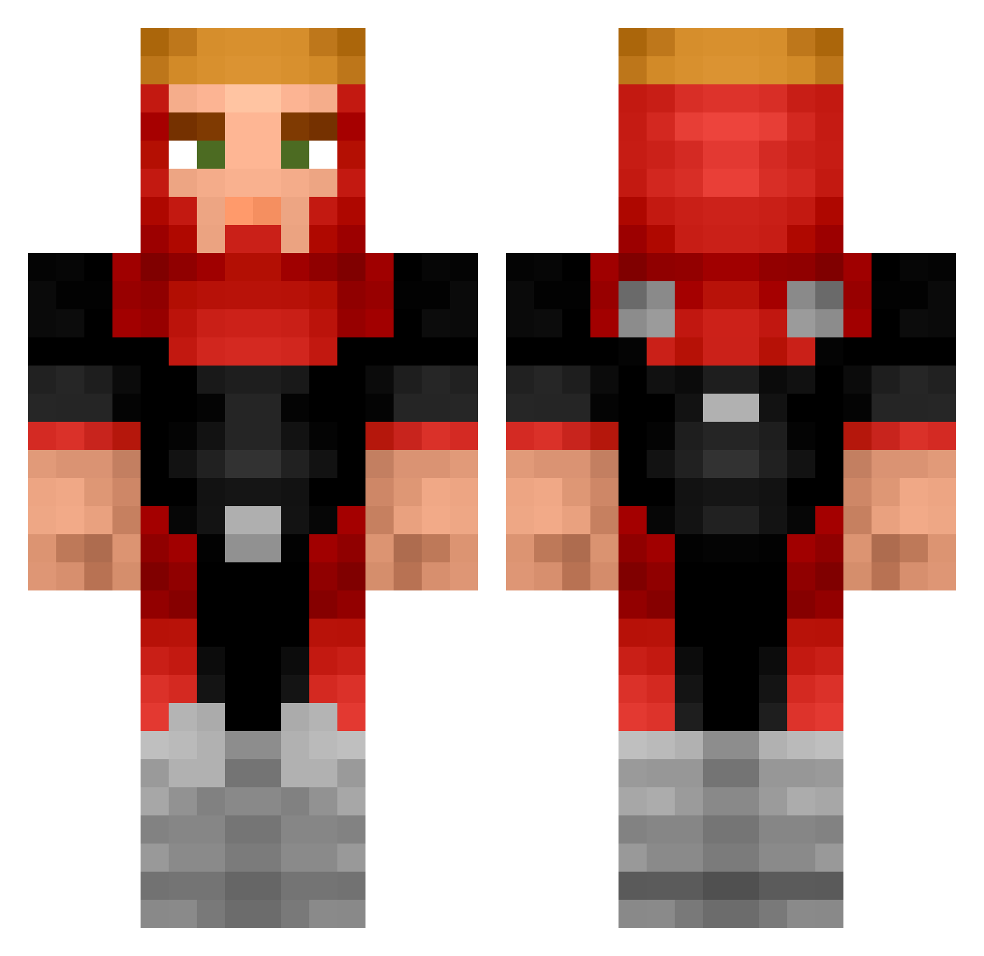 rockstart104 Minecraft skin, front and back view