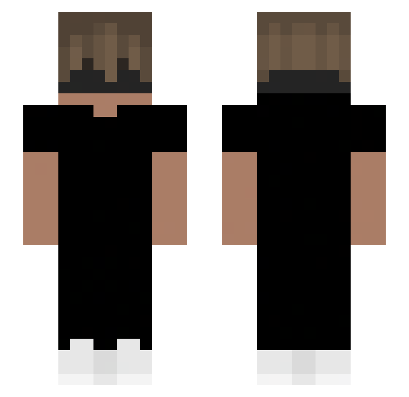 C4G0AT Minecraft skin, front and back view