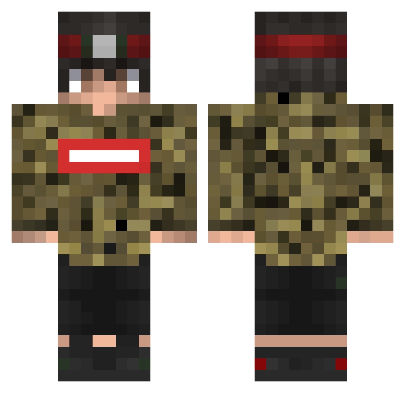TheCheeseLoaf Minecraft skin, front and back view