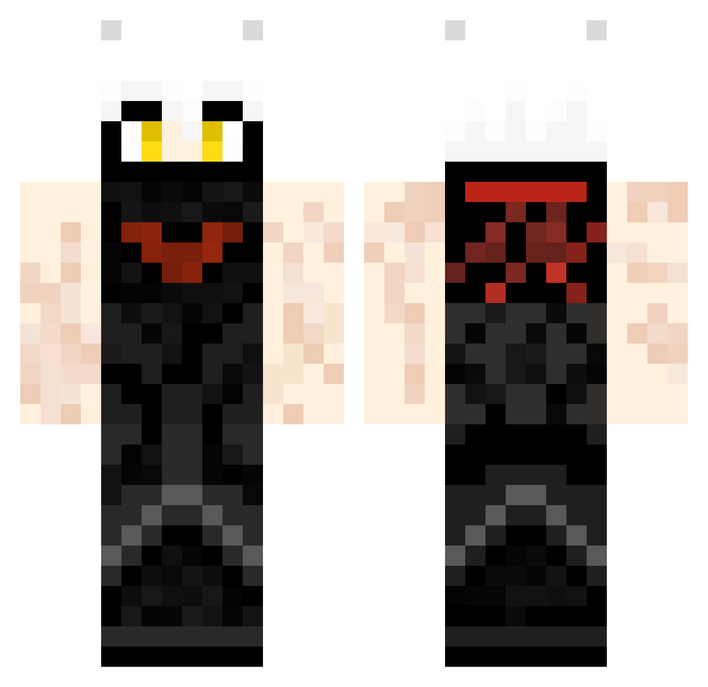 itsazu Minecraft skin, front and back view