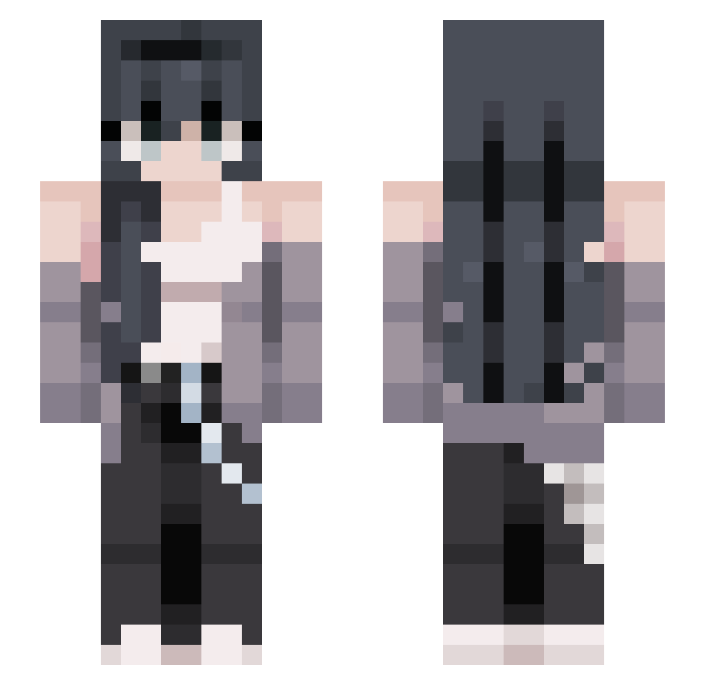 OverDoseStudios Minecraft skin, front and back view
