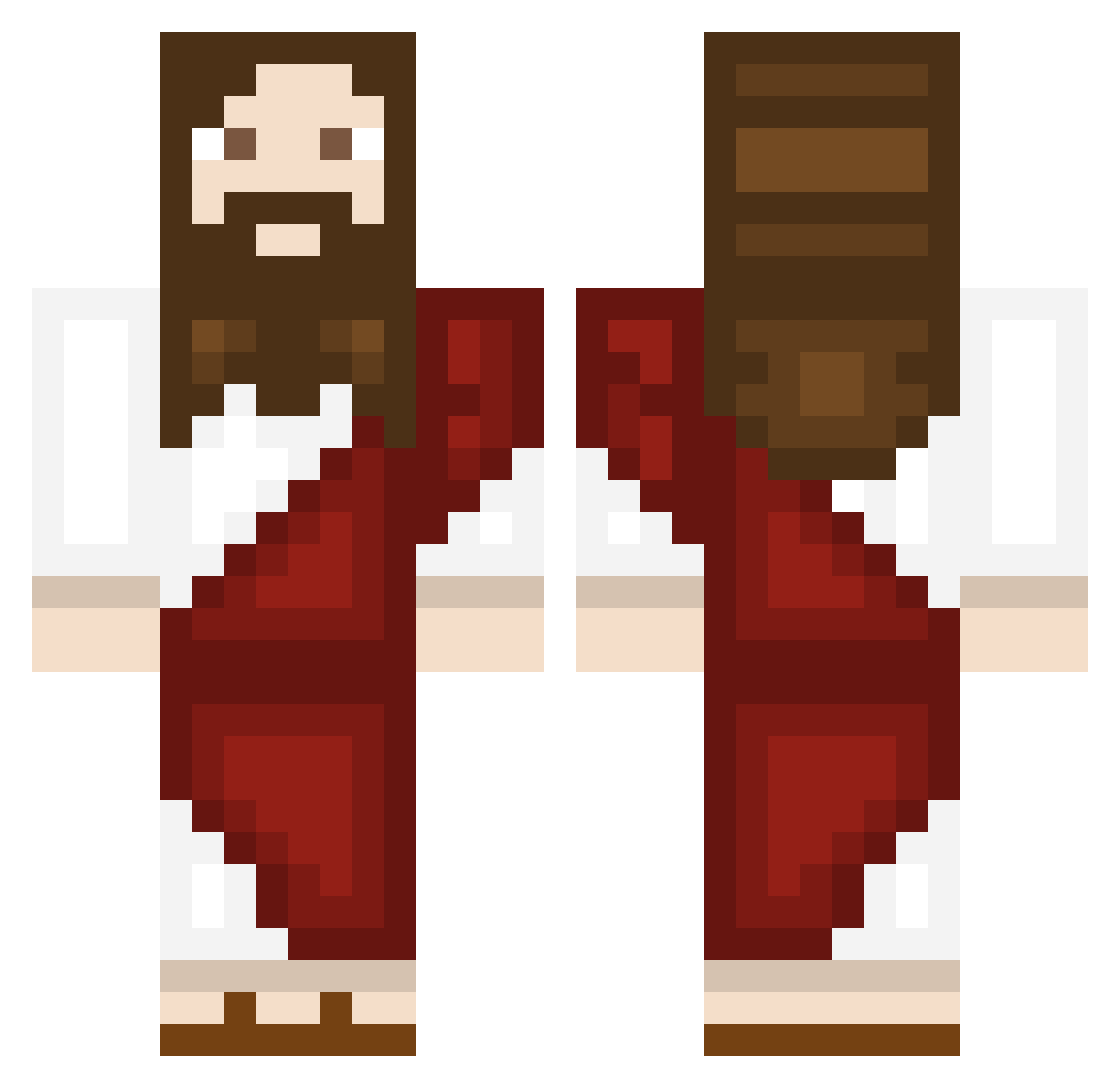 Royerik Minecraft skin, front and back view