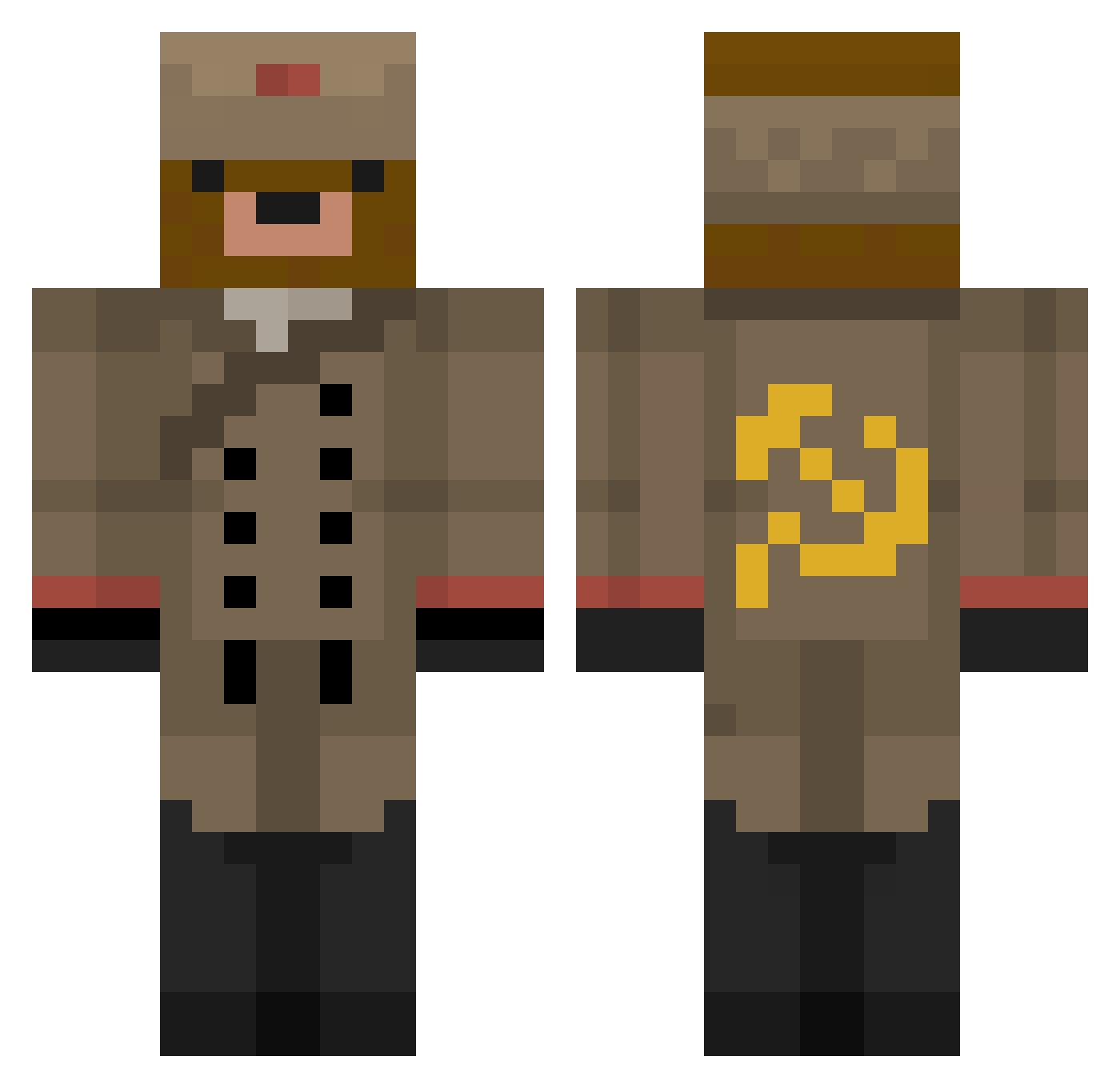 melonowy06 Minecraft skin, front and back view