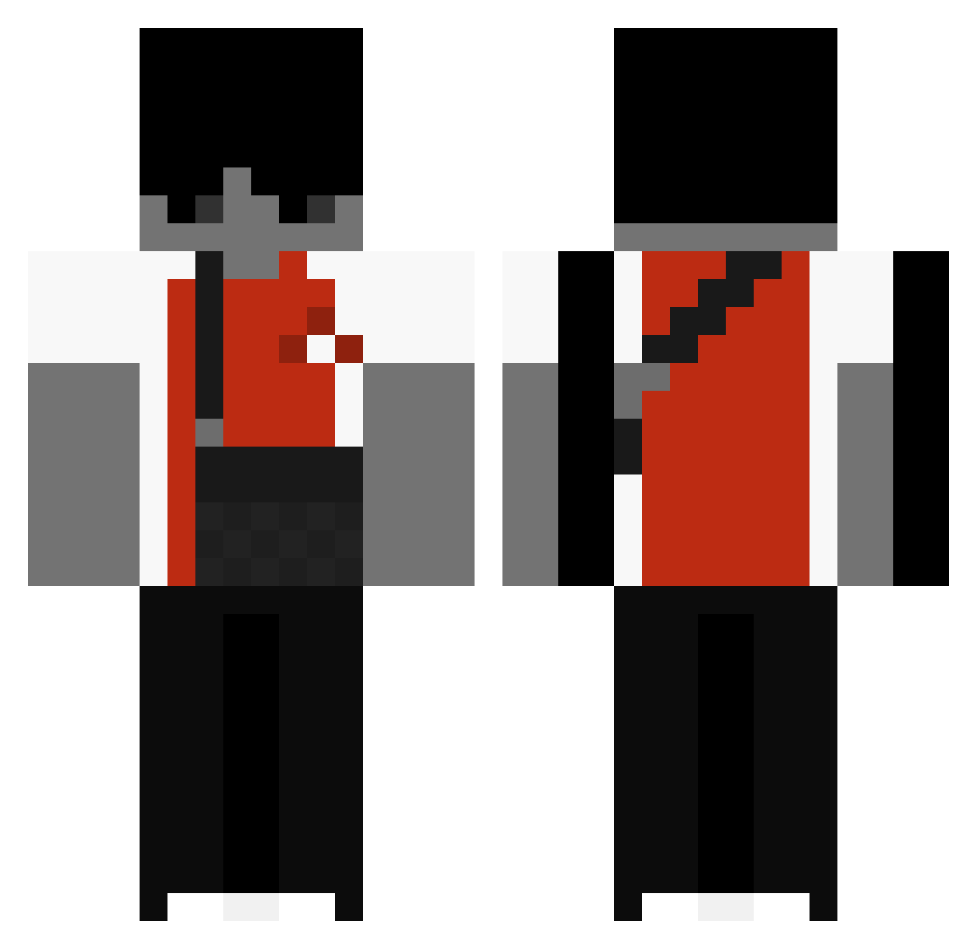 Kxrmakun69 Minecraft skin, front and back view