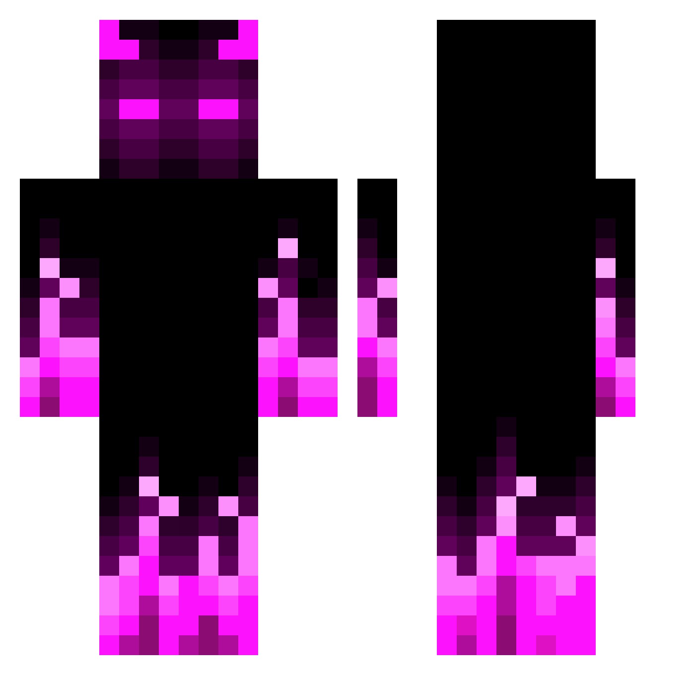 starkillerchen Minecraft skin, front and back view