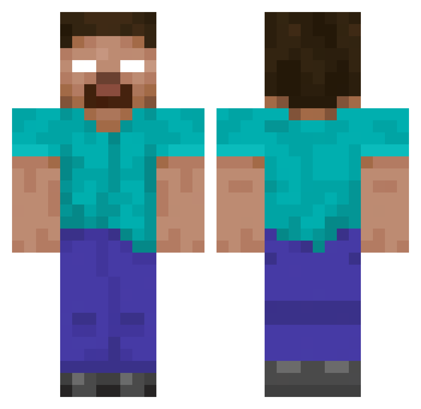 coolerEmirhan Minecraft skin, front and back view