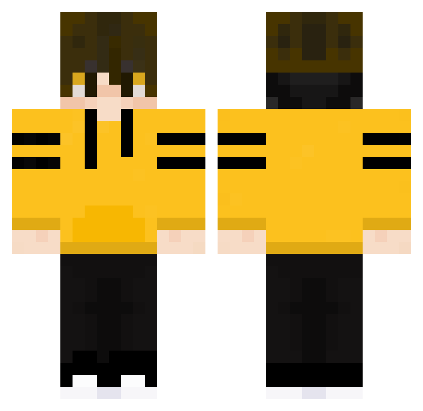 zzany00 Minecraft skin, front and back view