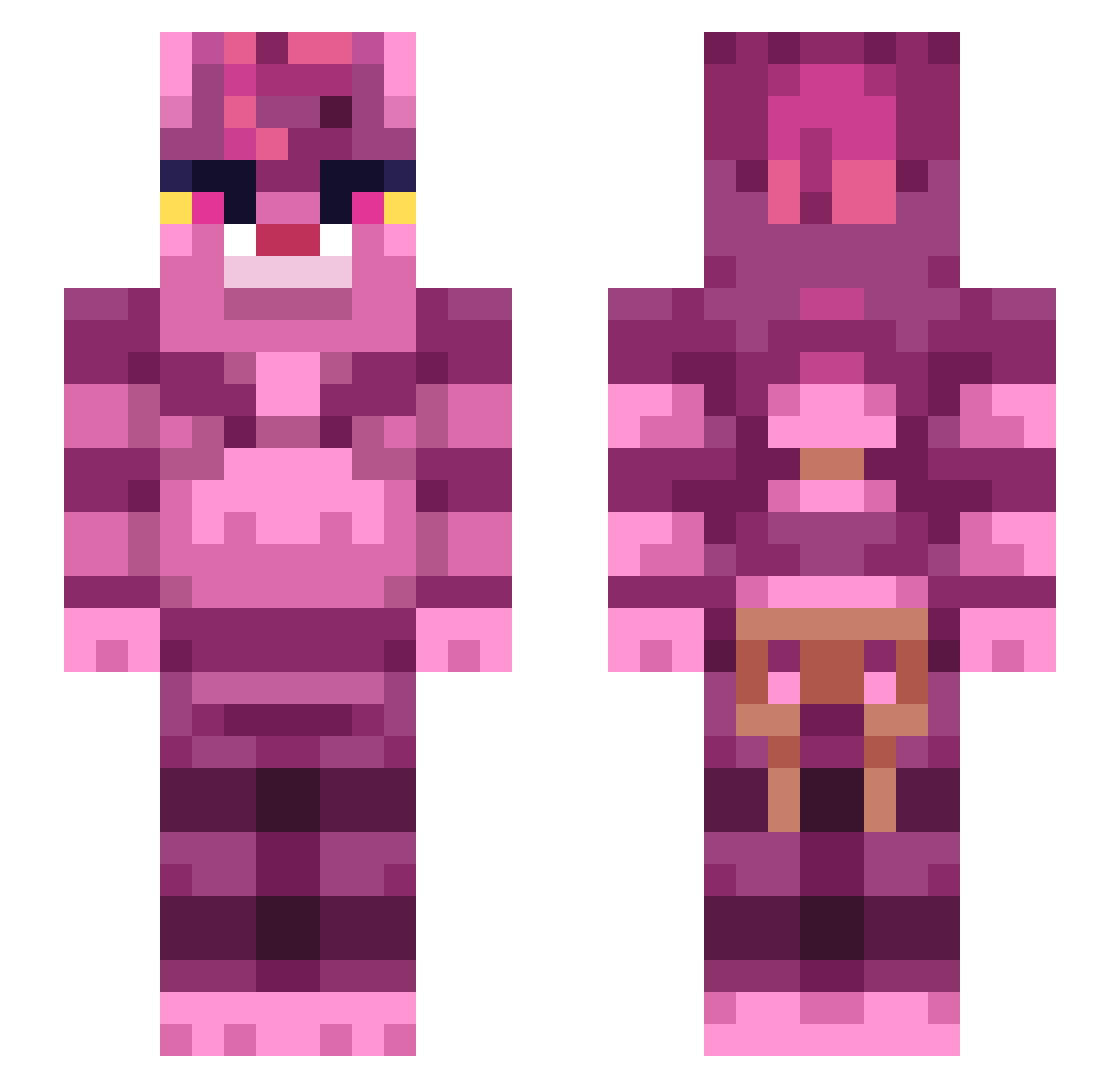 Susan Minecraft skin, front and back view