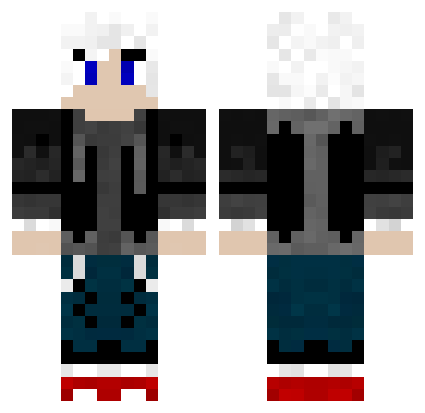 Nevermind Minecraft skin, front and back view