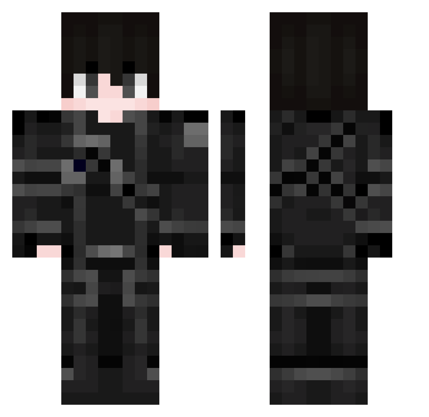 Berkilius Minecraft skin, front and back view