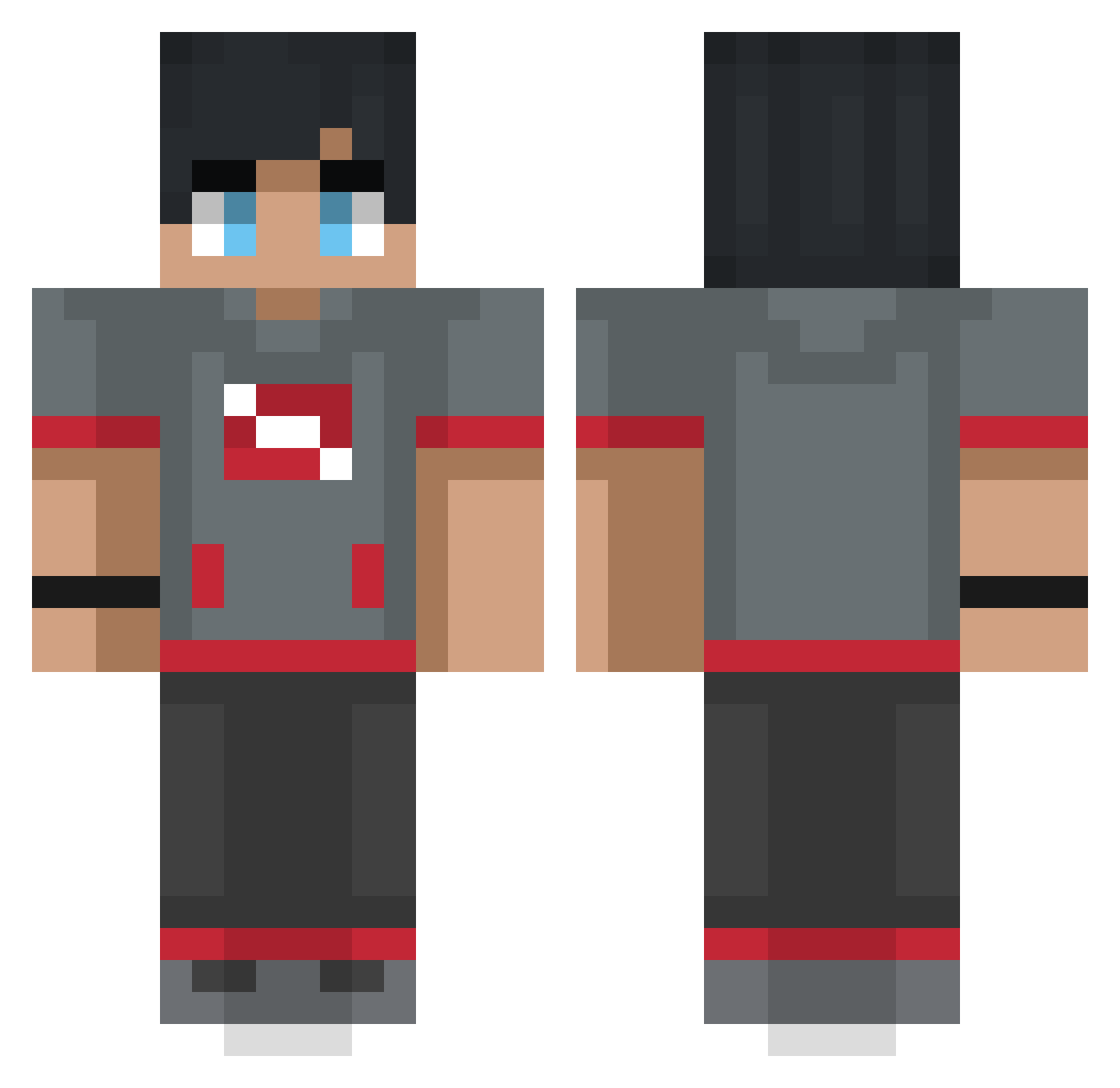 _Jurt0n Minecraft skin, front and back view