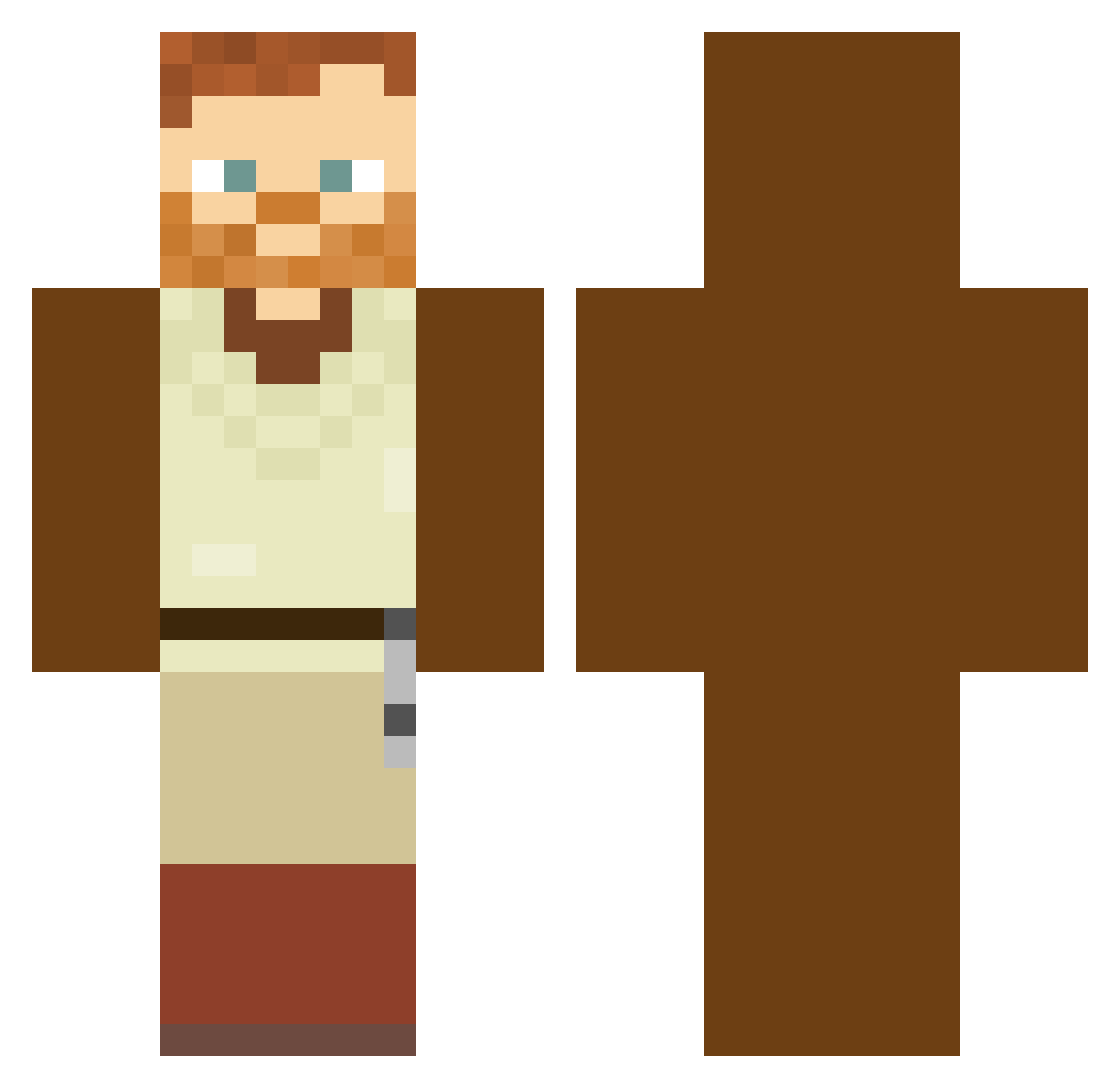 Bellastar007 Minecraft skin, front and back view