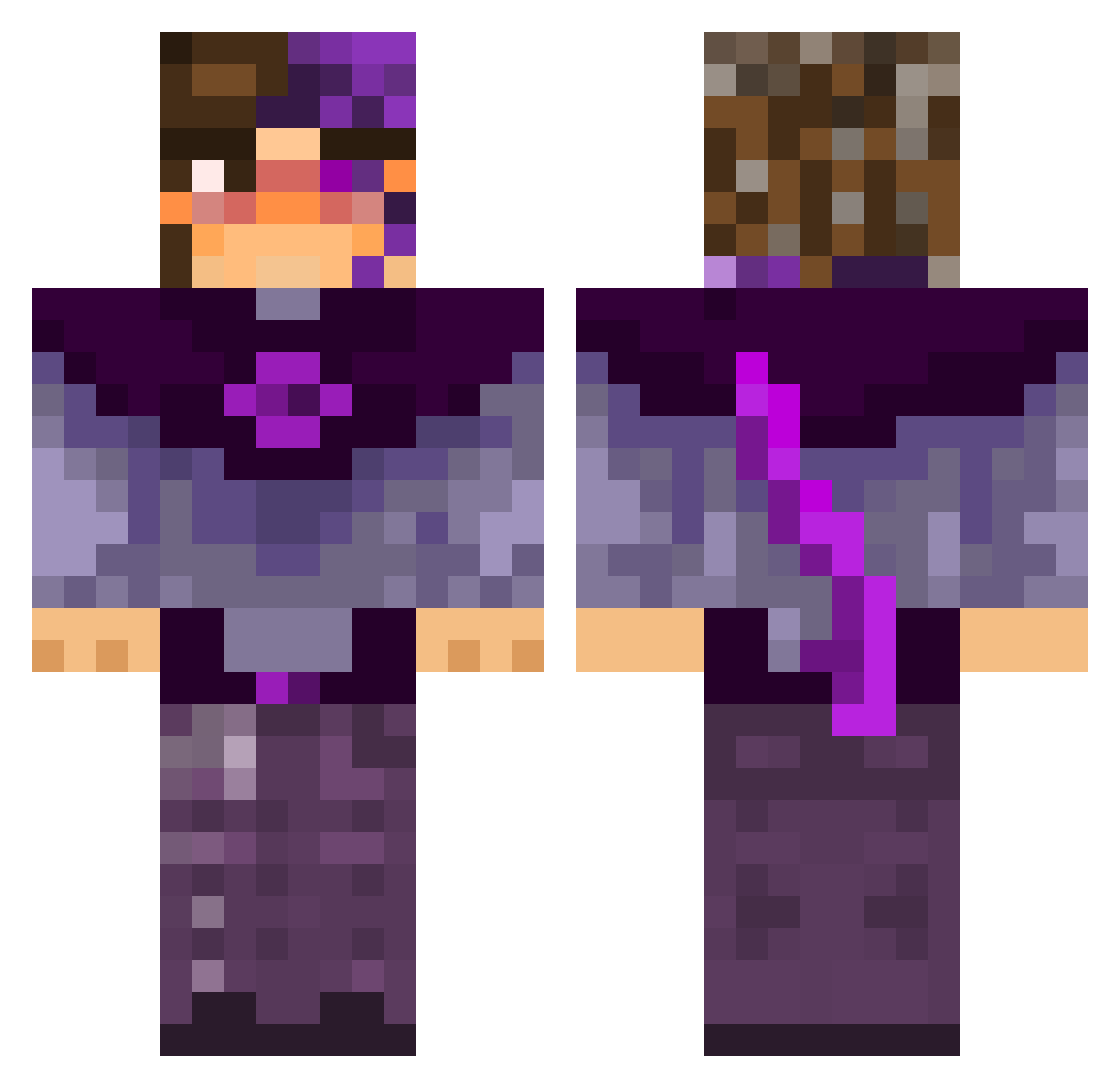 XxKiwiCraftxX Minecraft skin, front and back view