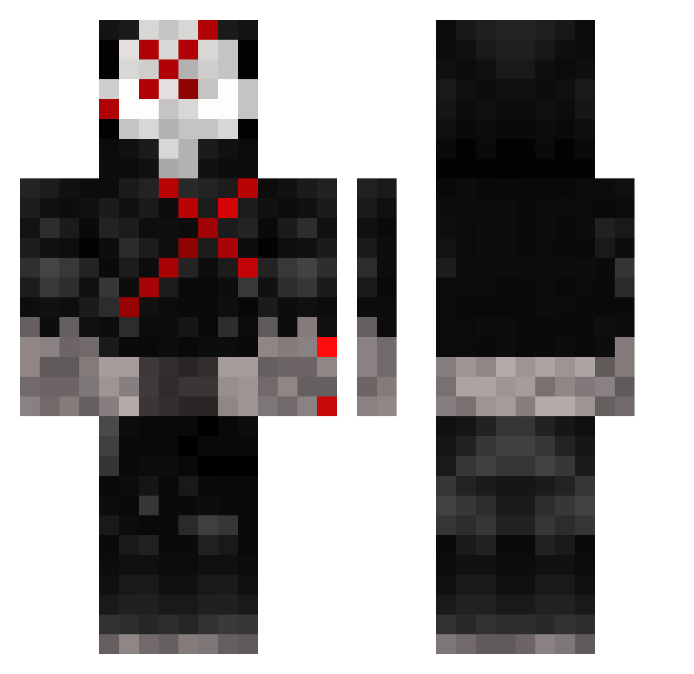 SilverCansio Minecraft skin, front and back view