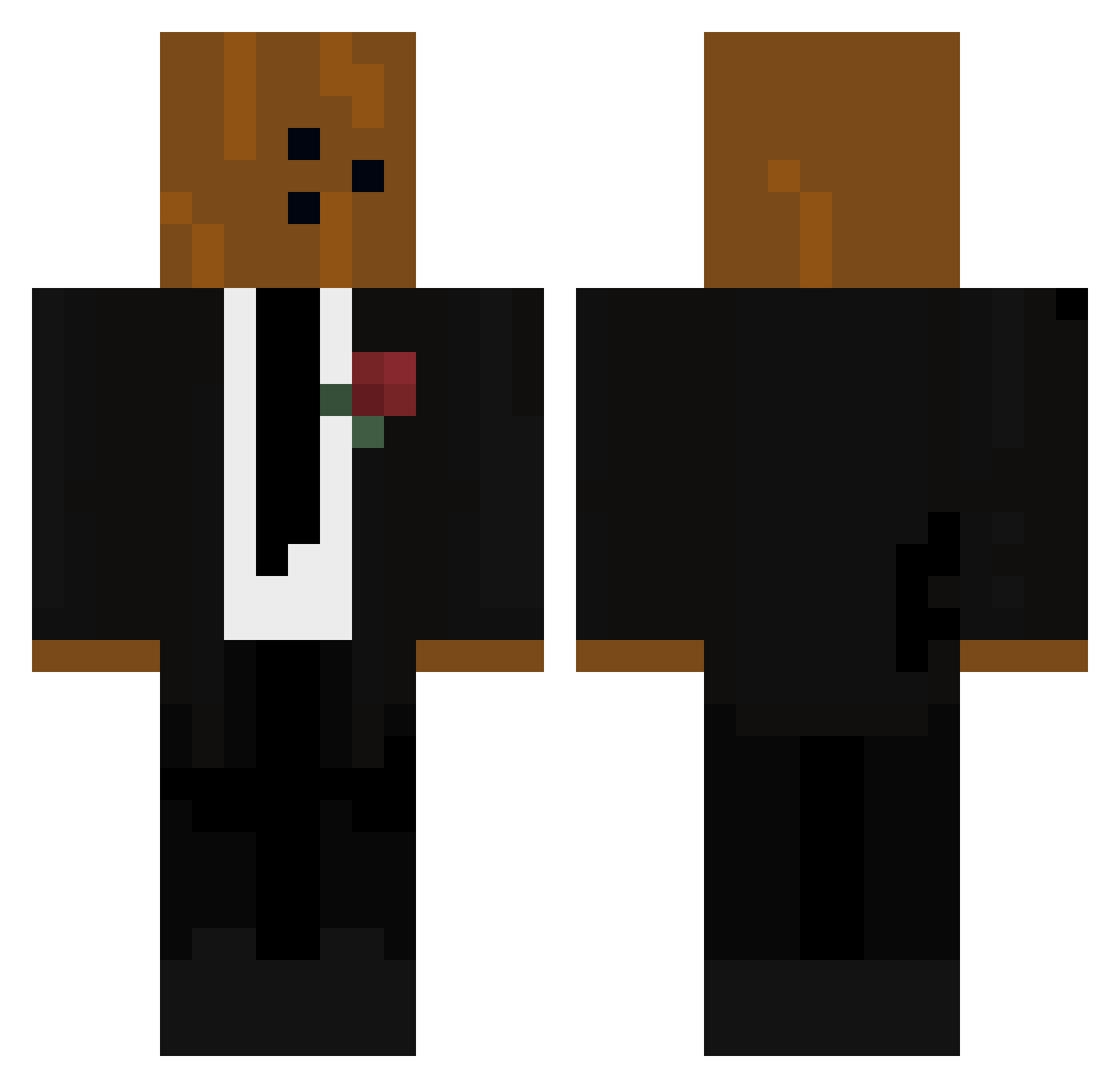 _Coconut_Man_ Minecraft skin, front and back view