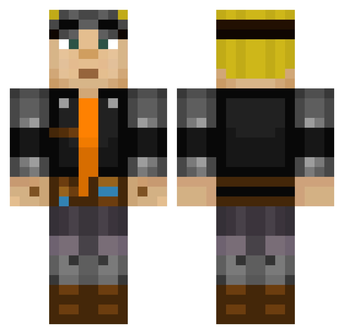 Weegee1317 Minecraft skin, front and back view