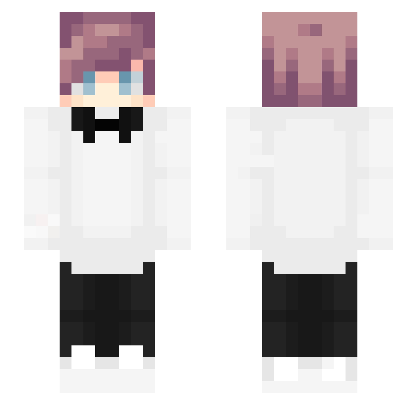 Polishers Minecraft skin, front and back view