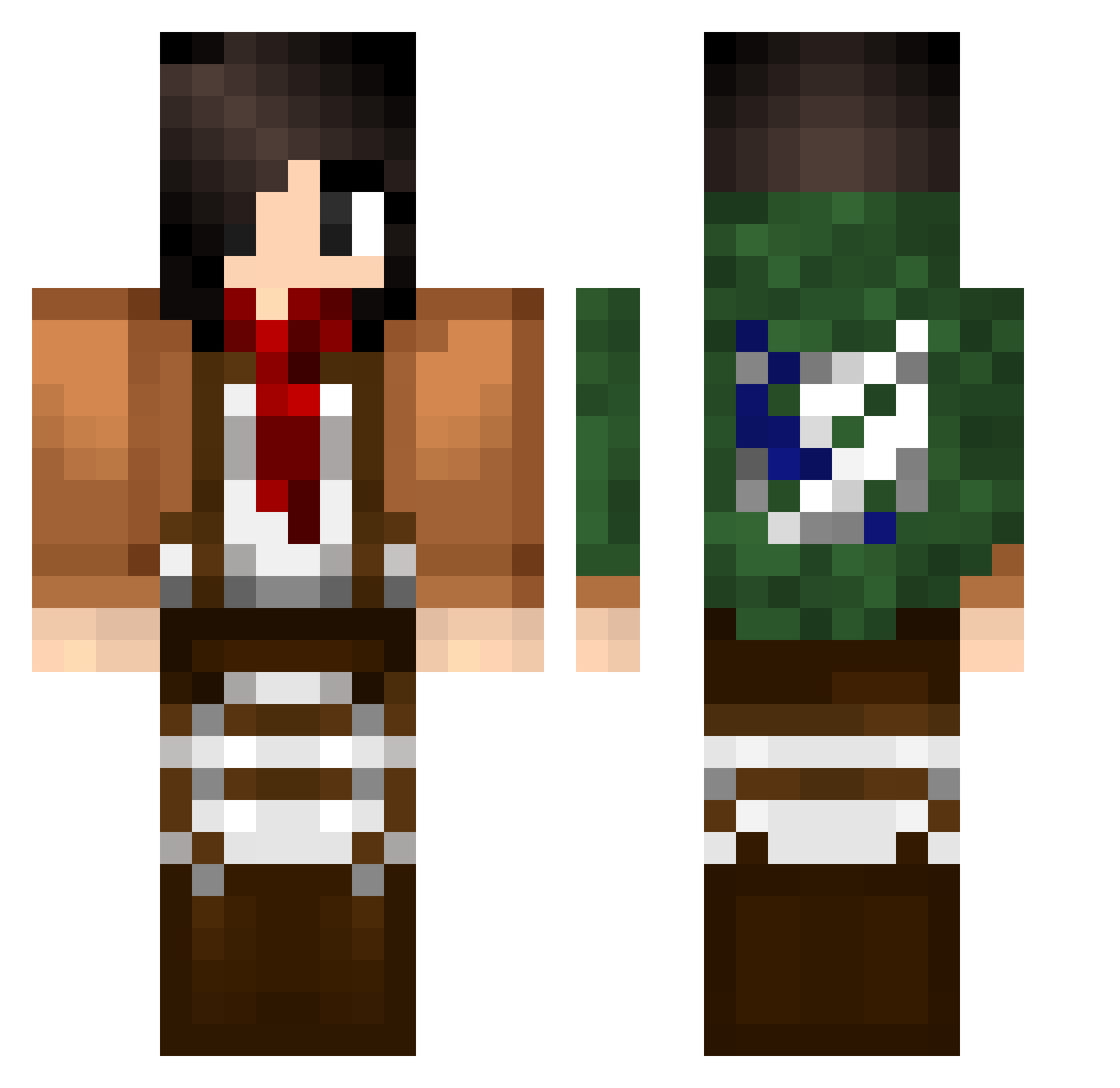PascalM2802 Minecraft skin, front and back view