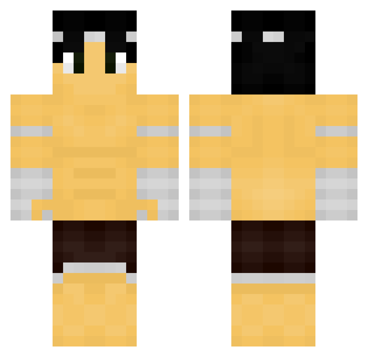 n47y Minecraft skin, front and back view